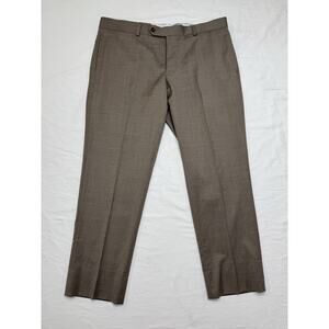 Brooks Brothers 1818 Classic Fit Dress Pants Men’s 36x30 Reda 1865 Wool Brown